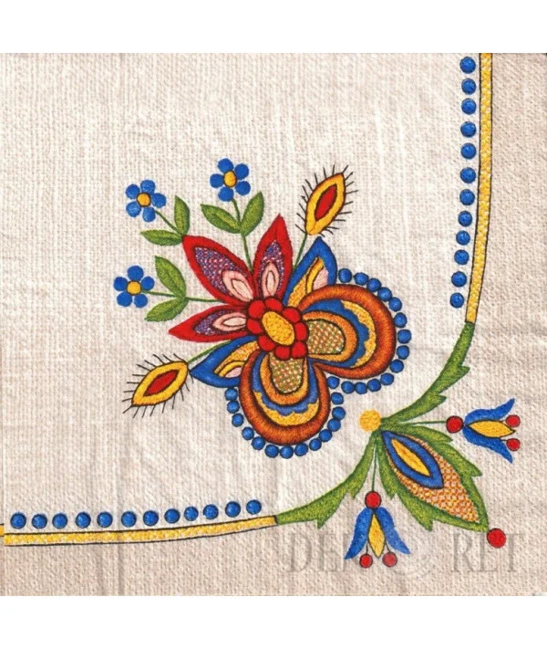 Tradycyjny polski haft ręczny - zdobione tkaniny z motywami ludowymi